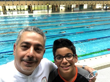 مع الوالد قبل السباقات